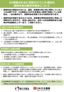 遺族年金の請求手続き（DV被害）案内